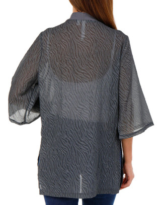Thumbnail 2: NY COLLECTION NY Collection Womens Embossed Open Front Cardigan 