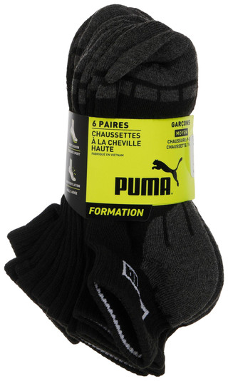 Thumbnail 3: Puma Puma Boys 6 Pk High Quarter Crew Training Socks 