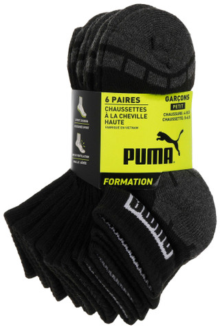 Thumbnail 4: Puma Puma Boys 6 Pk High Quarter Crew Training Socks 
