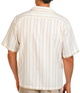 Thumbnail 2: MALIBU Malibu Men's Short Sleeve Woven Button Down Shirt 