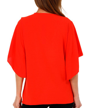 Thumbnail 2: RUNWAY READY Runway Ready Womens Short Sleeve Batwing Solid Top 