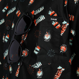 Thumbnail 3: Hurley Hurley Men's Freaky Tiki Short Sleeve Shirt 