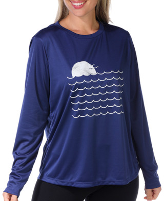 Thumbnail 1: Mountain And Isles Mountain & Isles Womens Outdoor Waves Long Sleeve Top 