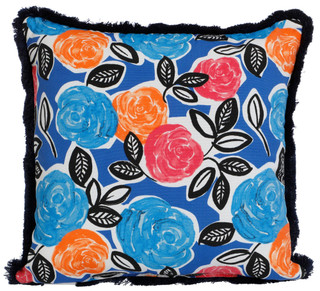 Thumbnail 4: TerraSol Terrasol 18x18in. Floral Decorative Pillow 