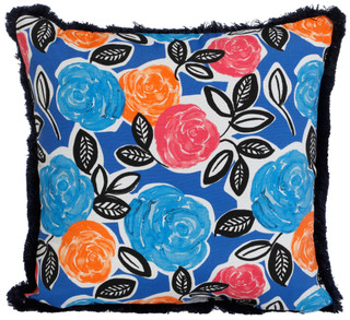 Thumbnail 1: TerraSol Terrasol 18x18in. Floral Decorative Pillow 