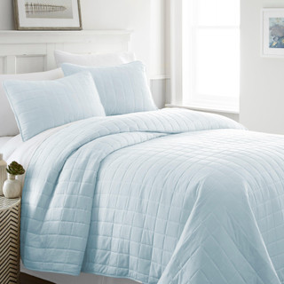 Thumbnail 1: IENJOY HOME Home Collections Premium Soft Square Quilted Coverlet Set 