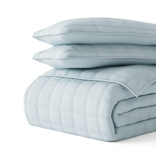 Thumbnail 9: IENJOY HOME Home Collections Premium Soft Square Quilted Coverlet Set 