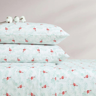 Thumbnail 7: Tommy Bahama Tommy Bahama Flamingo Santa Cotton Percale Sheet Set 