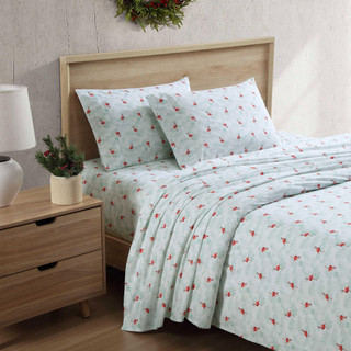 Thumbnail 2: Tommy Bahama Tommy Bahama Flamingo Santa Cotton Percale Sheet Set 