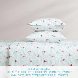 Thumbnail 10: Tommy Bahama Tommy Bahama Flamingo Santa Cotton Percale Sheet Set 