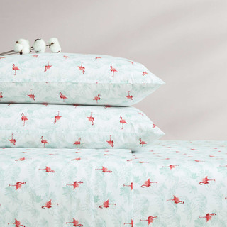 Thumbnail 7: Tommy Bahama Tommy Bahama Flamingo Santa Cotton Percale Sheet Set 