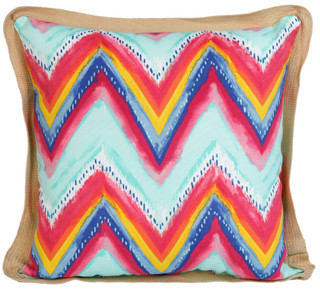 Thumbnail 1: TerraSol Terrasol 18 in Stripe Outdoor Decorative Pillow 