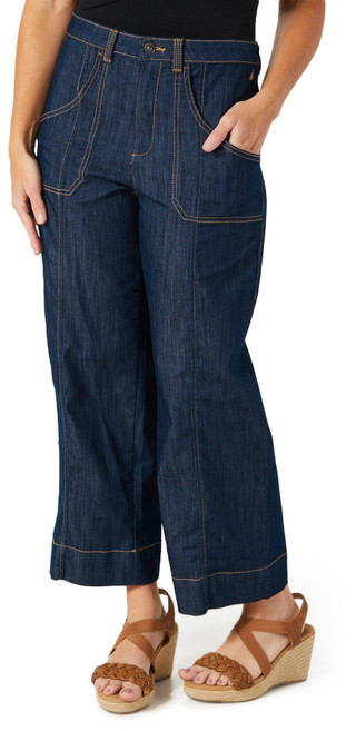 Thumbnail 3: Nautica Nautica Womens Contrast Stretch Denim Culottes 