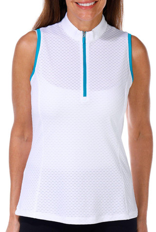 Thumbnail 1: PGA TOUR PGA TOUR Womens Textured Sleeveless Top 