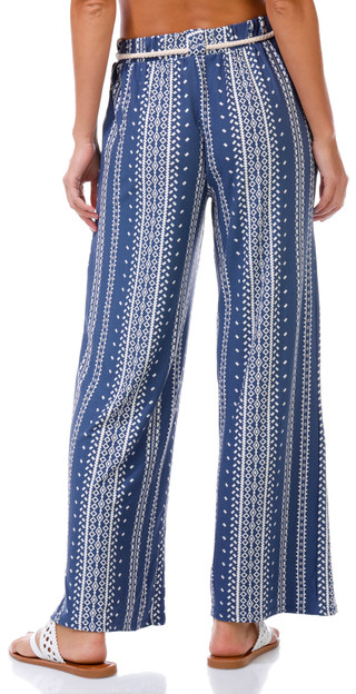 Thumbnail 3: Derek Heart Derek Heart Juniors Geometric Print Wide Leg Pants 