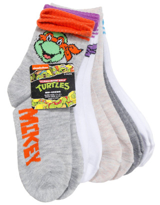 Thumbnail 1: Ninja Turtles Mutant Ninja Turtles 5 Pk Crew Socks 