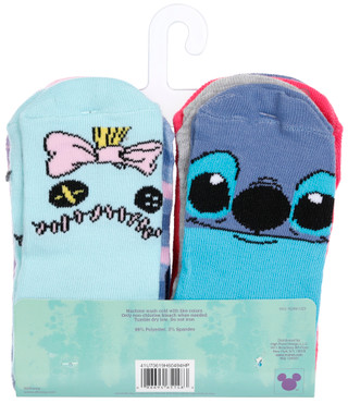 Thumbnail 2: Disney Disney Girls 5 Pk Lilo & Stitch No Show Socks 