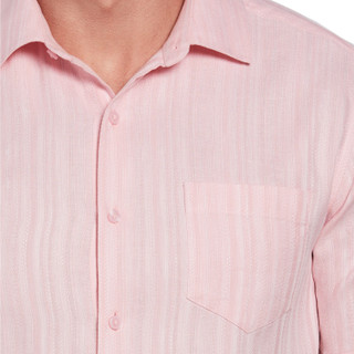 Thumbnail 3: Cubavera Cubavera Men's Linen Blend Dobby Short Sleeve Buttoned Shirt 