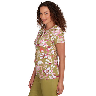 Thumbnail 3: Hearts of Palm Hearts of Palm  Womens Floral Blossom Short Sleeve Top 