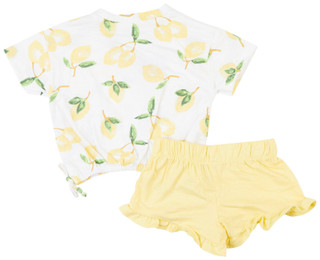 Thumbnail 2: Jessica Simpson Jessica Simpson Baby Girls 2 Pc Lemon Print Shorts Set 