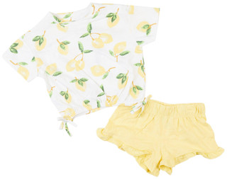 Thumbnail 1: Jessica Simpson Jessica Simpson Baby Girls 2 Pc Lemon Print Shorts Set 