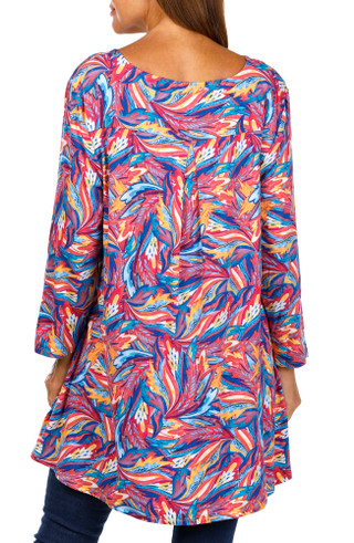 Thumbnail 2: Khakis & Co Khakis & Co Petite 3/4 Sleeve Print Top 