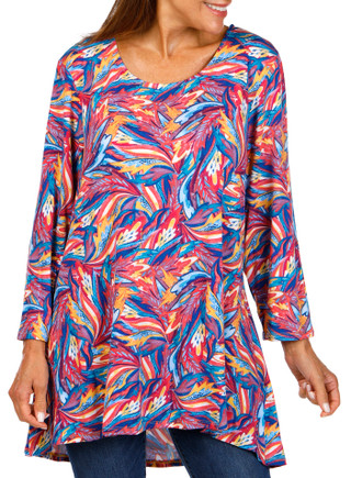 Thumbnail 1: Khakis & Co Khakis & Co Petite 3/4 Sleeve Print Top 
