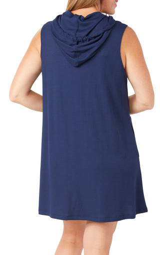 Thumbnail 2: J VALDI J Valdi Womens Sleeveless Bondi Cover Up Hoodie 
