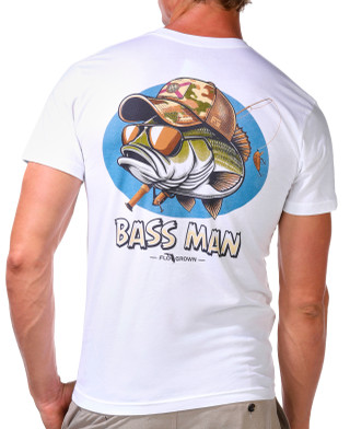 Thumbnail 1: FloGrown Men's Bass Man Graphic T-Shirt 