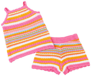 Thumbnail 1: Jessica Simpson Jessica Simpson Baby Girl 2 Pc Crochet Shorts Set 