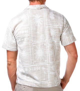 Thumbnail 3: MALIBU Malibu Men's Textured Summer Button Down Knit Shirt 