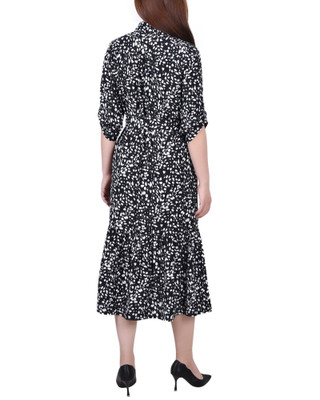 Thumbnail 2: NY COLLECTION NY Collection Women Missy Long Sleeve Tiered Dress With Belt 