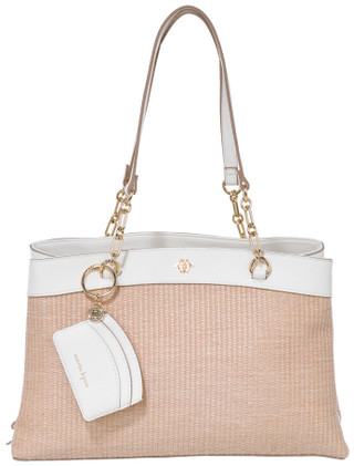 Thumbnail 1: Nanette Lepore Nanette Lapore Pebbled Leather Satchel Handbag 