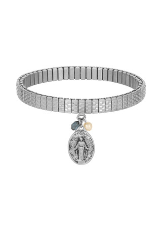 Thumbnail 1: SYMBOLS OF FAITH Symbols of Faith Miraculous Medal Charm Stretch Bracelet 