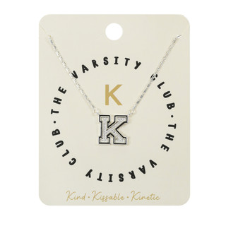 Thumbnail 1: City by City City By City Varsity Letter K Initial Necklace 