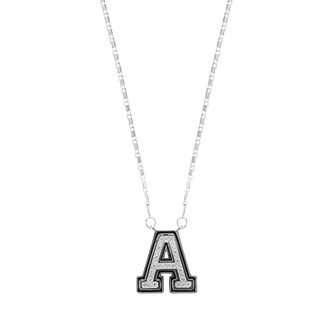 Thumbnail 2: City by City City By City Varsity Letter A Initial Necklace 