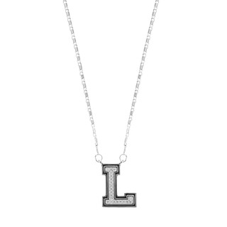 Thumbnail 2: City by City City By City Varsity Letter L Initial Necklace 