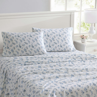 Thumbnail 2: Laura Ashley Laura Ashley Audrey Cotton Flannel Sheet Set 