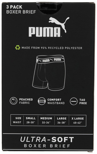 Thumbnail 2: Puma Puma Mens 3 Pk  Solid Ultra Soft Color Theory Boxer Briefs 