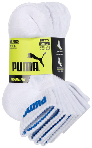 Thumbnail 1: Puma Puma Boys 6 Pk High Quarter Socks 