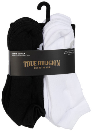 Thumbnail 1: True Religion True Religion Mens 12 Pk Half Cushion Low Cut Socks 