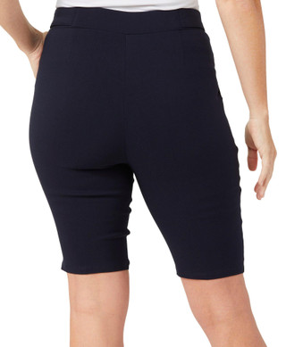 Thumbnail 2: 89th & Madison 89th & Madison Womens 11 in Tab Waist Bermuda Shorts 