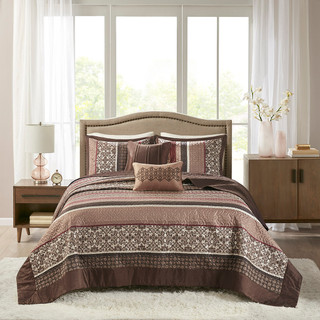 Thumbnail 5: Madison Park Madison Park Princeton 5 Pc. Jacquard Bedspread Set 