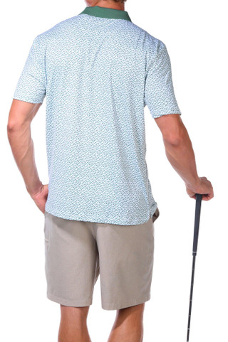 Thumbnail 3: Kenneth Cole Kenneth Cole Men's Palm Tree Print Polo Shirt 