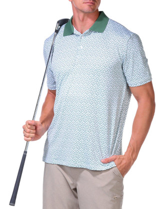 Thumbnail 1: Kenneth Cole Kenneth Cole Men's Palm Tree Print Polo Shirt 