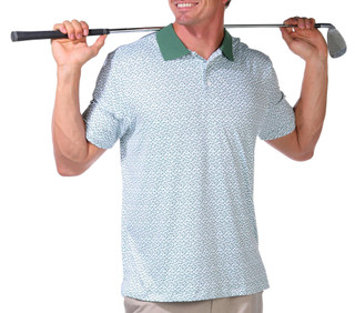Thumbnail 4: Kenneth Cole Kenneth Cole Men's Palm Tree Print Polo Shirt 