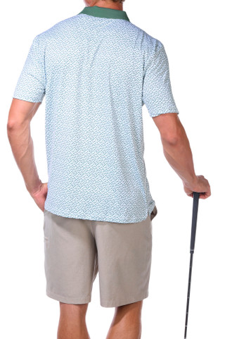 Thumbnail 3: Kenneth Cole Kenneth Cole Men's Palm Tree Print Polo Shirt 