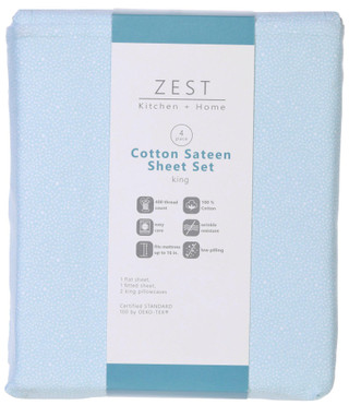 Thumbnail 2: Zest Kitchen + Home ZEST Kitchen + Home 400 Thread Count Cotton Sheet Set 