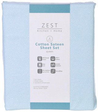 Thumbnail 3: Zest Kitchen + Home ZEST Kitchen + Home 400 Thread Count Cotton Sheet Set 
