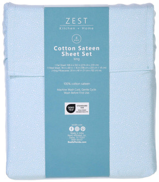 Thumbnail 8: Zest Kitchen + Home ZEST Kitchen + Home 400 Thread Count Cotton Sheet Set 